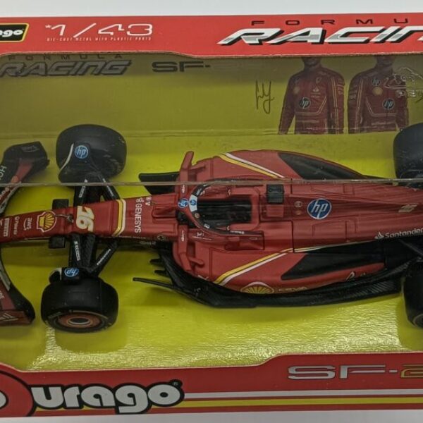 burago 1:43 Scale Formula Racing 2024 F-1 Ferrari SF-24 #16 Leclerc / Sainz