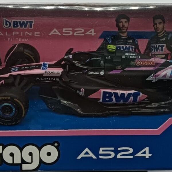 burago 1/43 2024 F1 BWT Alpine A524 #10 Gasley WB F-1 Formula Racing Diecast