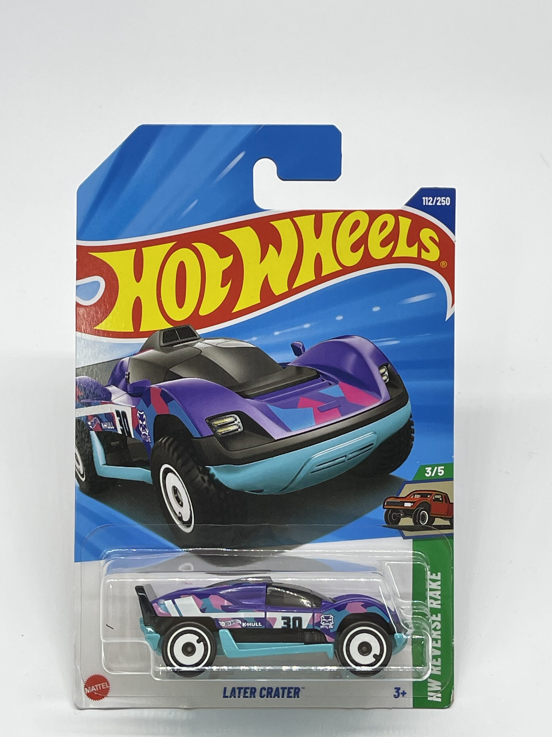 Hot Wheels Later Crater Diecast Car HW Reverse Rake 3/5 Mainline New Boxed