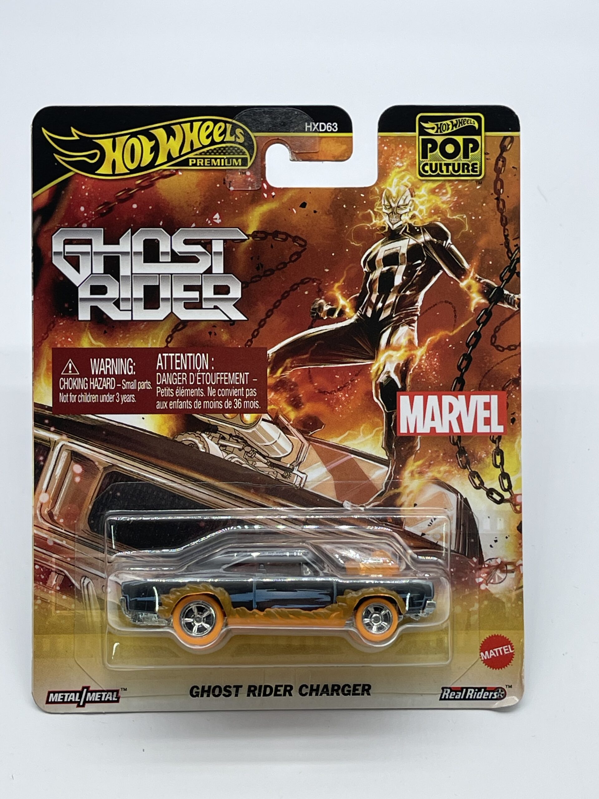Mattel Hot Wheels Premium Pop Culture Marvel Ghost Rider Ghost Rider Charger NEW