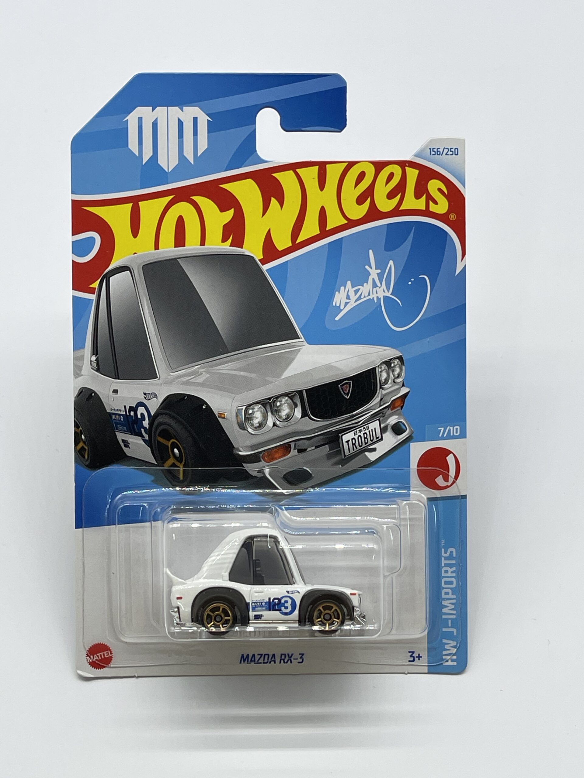 Hot Wheels 2024 Mainline 156/250 Mazda RX-3 RX3 Tooned HW J Imports 7/10 White