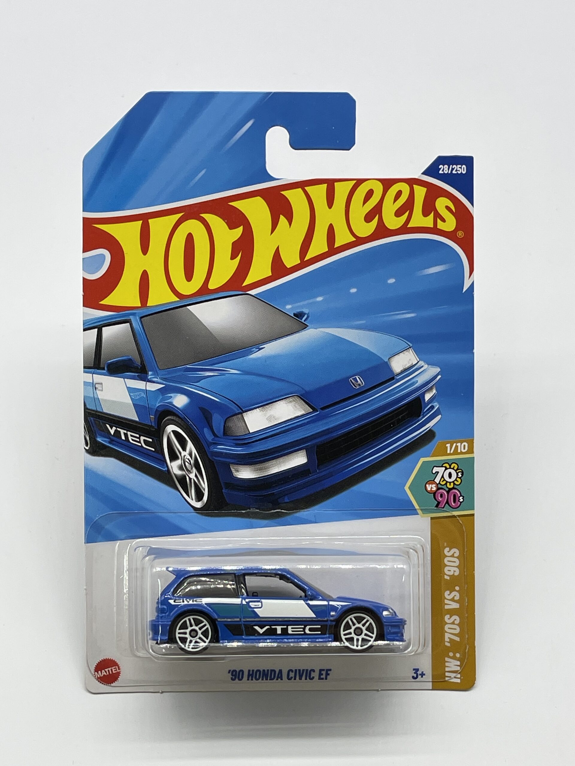 HOT WHEELS '90 Honda Civic EF #028/250 HW: '70S Vs. '90S *2025* Blue