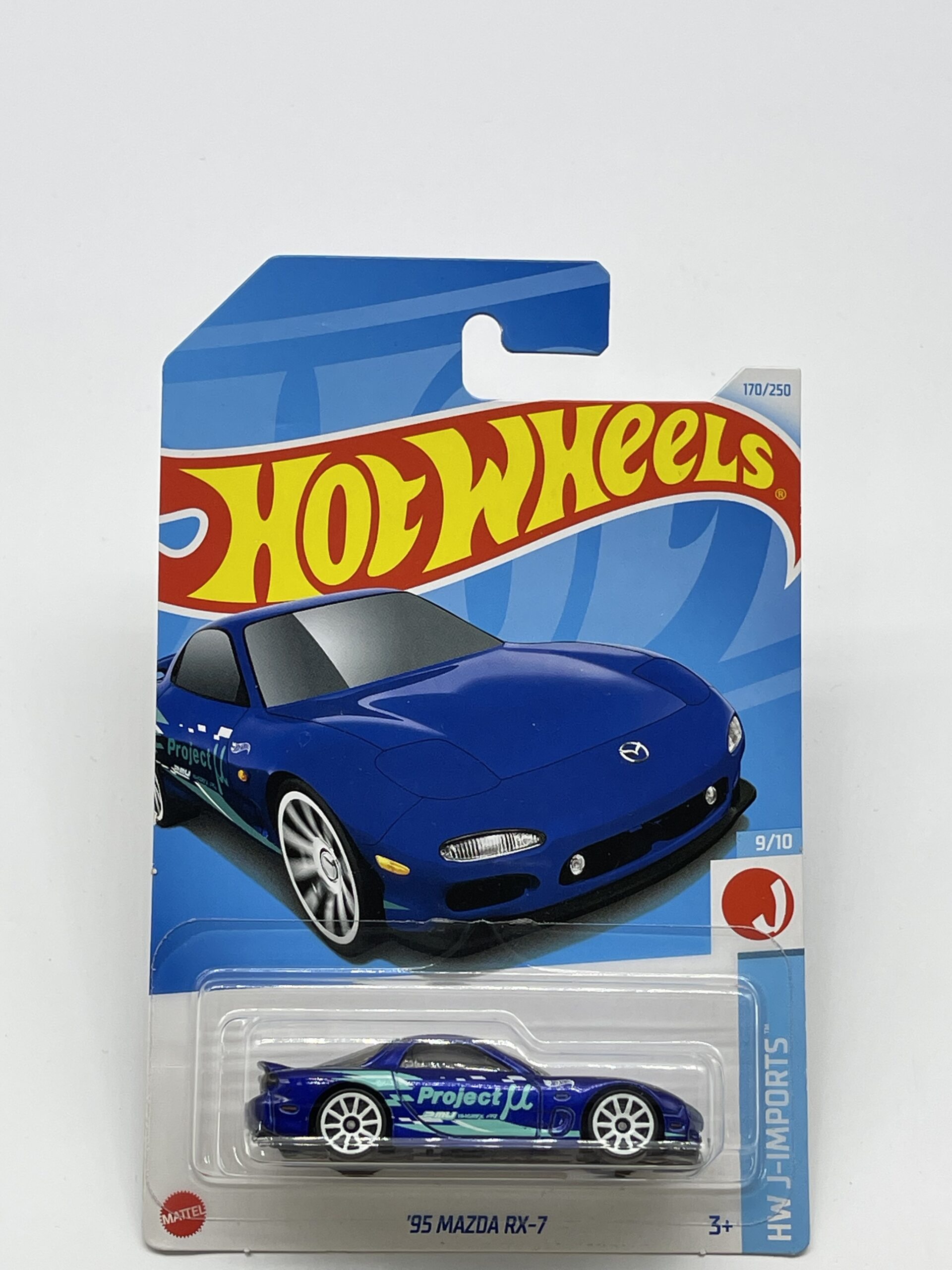 2024 Hot Wheels #170 - '95 Mazda RX7 Blue HW J-Imports #9