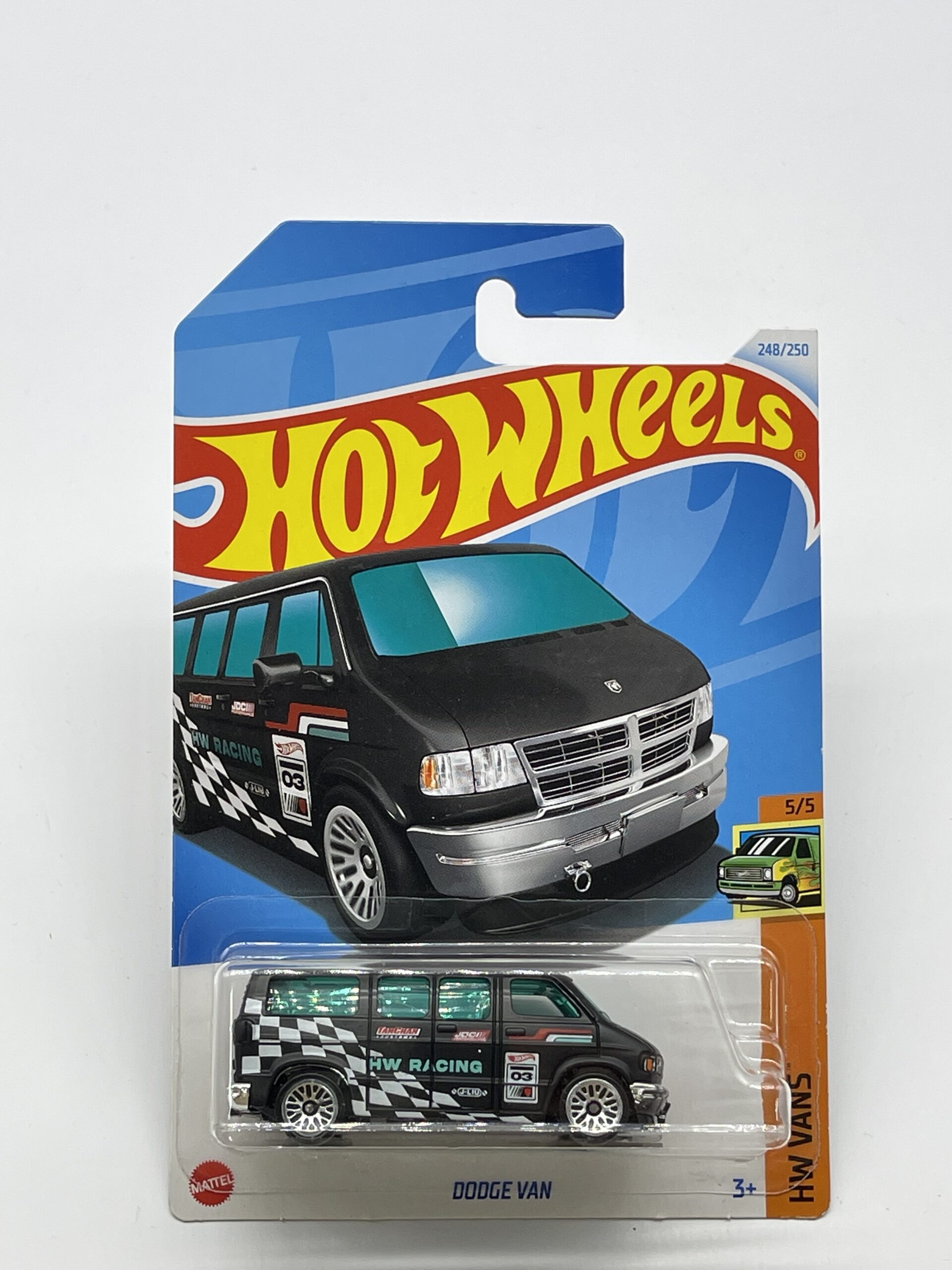 Hot Wheels Dodge Van Black | HW Vans No. 5/5 | 2024 Series – No. 248/250